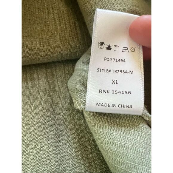 Mod Ref Olive Green Corduroy Button Front Shirt Jacket Shacket Women's XL - Picture 5 of 6